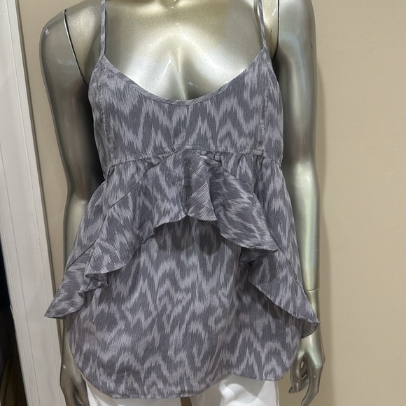 Madewell Tops - Madewell Eliot Gray Ruffle detail Camisole top shirt size M